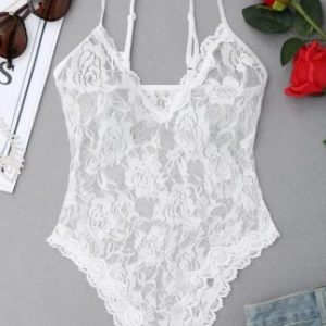 See Through Cami Lace Teddy