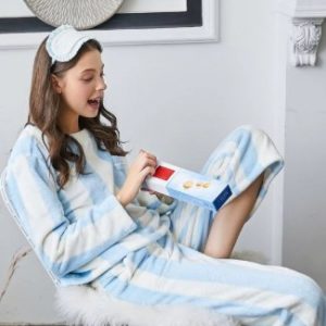 Striped Flannel Pajamas Set