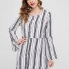 Striped Mini Dress - Multi