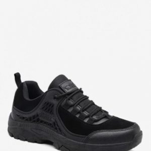 Suede Panel Outdoor Low Top Hiking Shoes